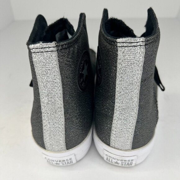 Converse Junior 661850F Gray Chuck Taylor All Star Lace Up Zip Size 6 Sneakers - Picture 5 of 11